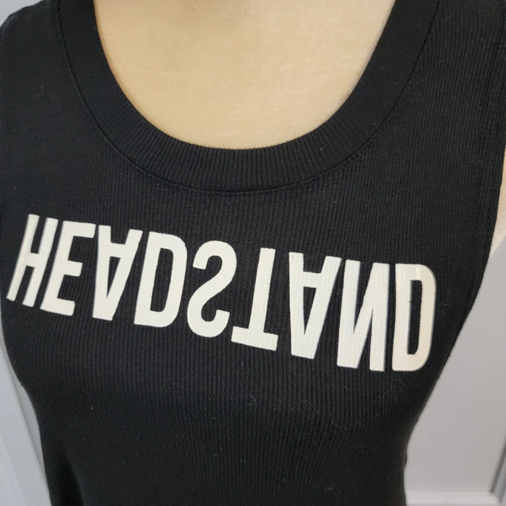 ALO YOGA Headstand Women's Harley Muscle Tank Black Athletic Ribbed Size Small